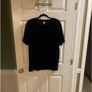 NWT Black velvet top